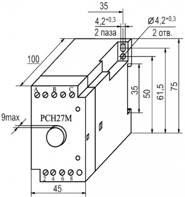 Реле контроля фаз РСН-27М