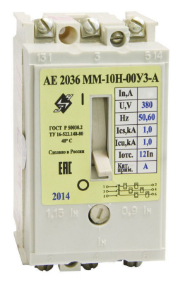 Выключатель автоматический 3ф  АЕ 2036-10Н  40А